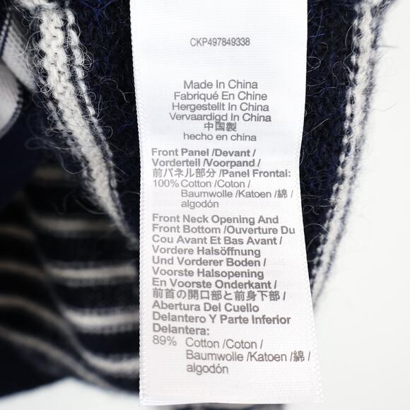 NWT Madewell Mixed-Yarn Cotton Alpaca Striped Sweater In Navy Cream Size XXL - Picture 11 of 11